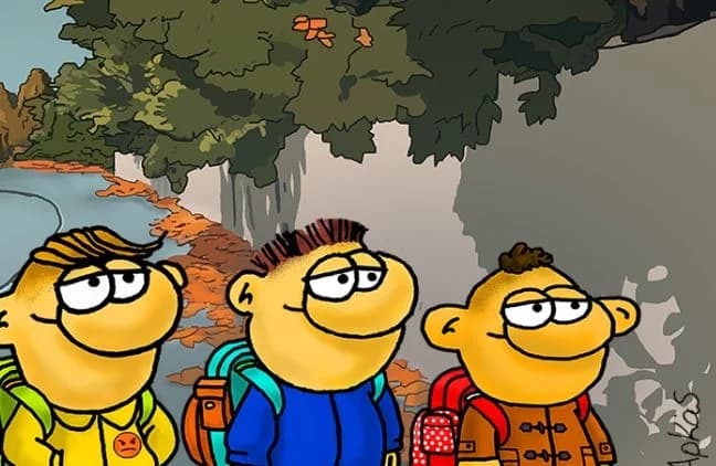 ארקאס: קריקטורה לתלמידים החוזרים לבית הספר