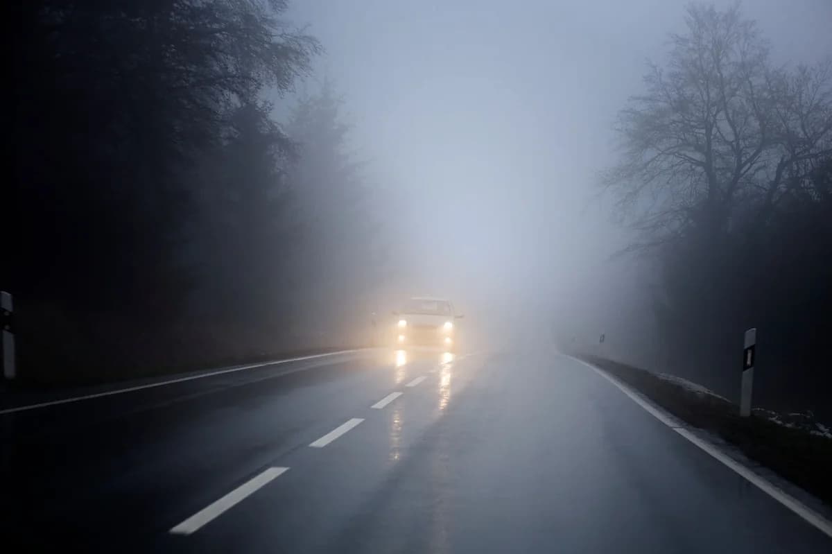 ¡Conductores, precaución! Carreteras peligrosas por niebla y lluvia