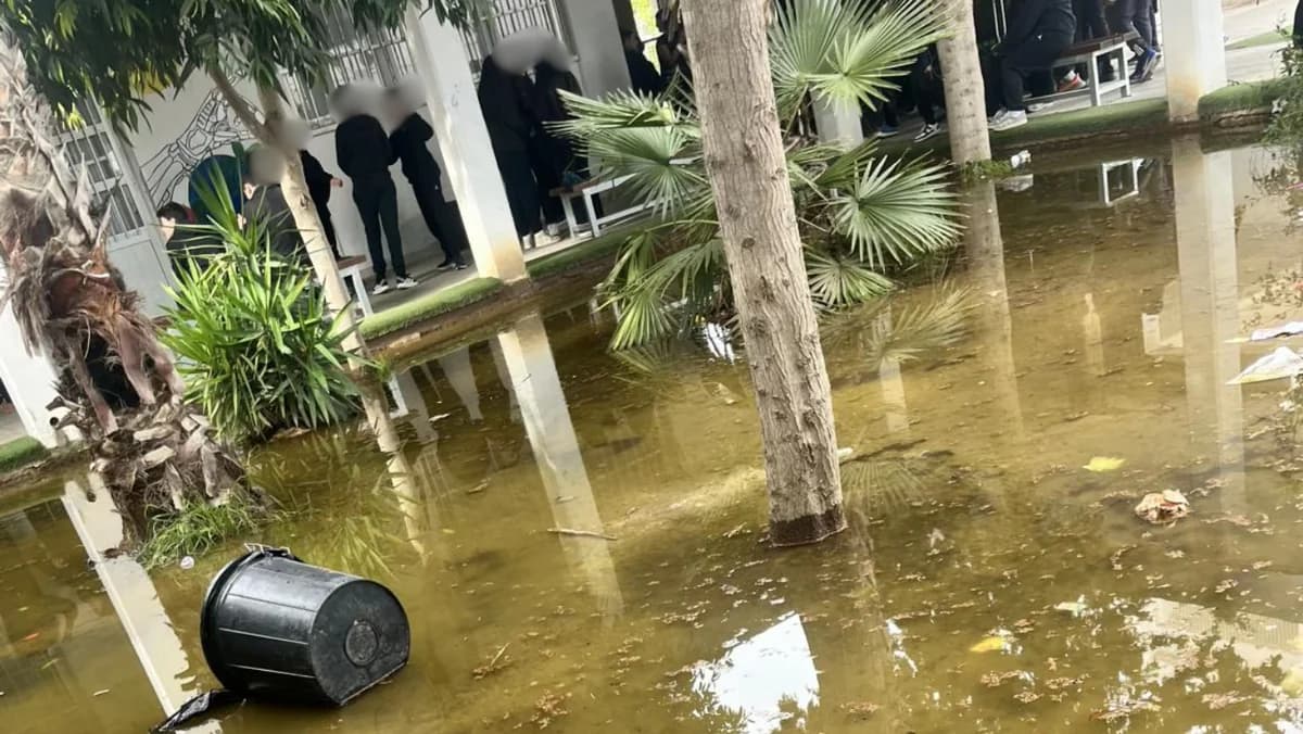 Flooding at Vergina High School: 'We have a pool' - Viral video
