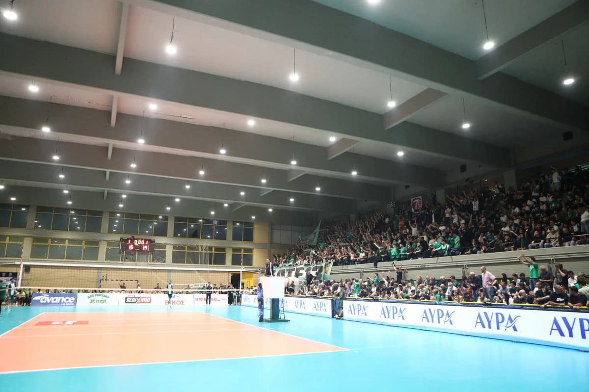 Volleyballspiel Panathinaikos gegen Roter Stern ausverkauft
