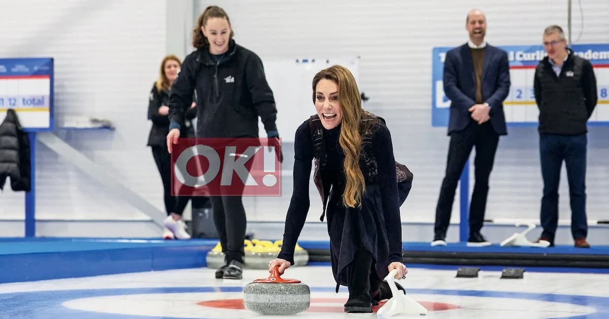 Prinz und Prinzessin von Wales testen ihre Fähigkeiten im Curling