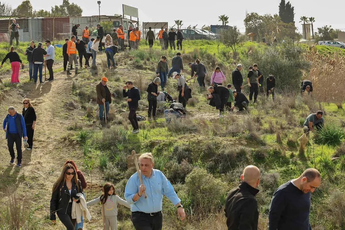 Κοινή δενδροφύτευση Λατσιών-Γερίου και Στροβόλου με στήριξη του Τμήματος Δασών