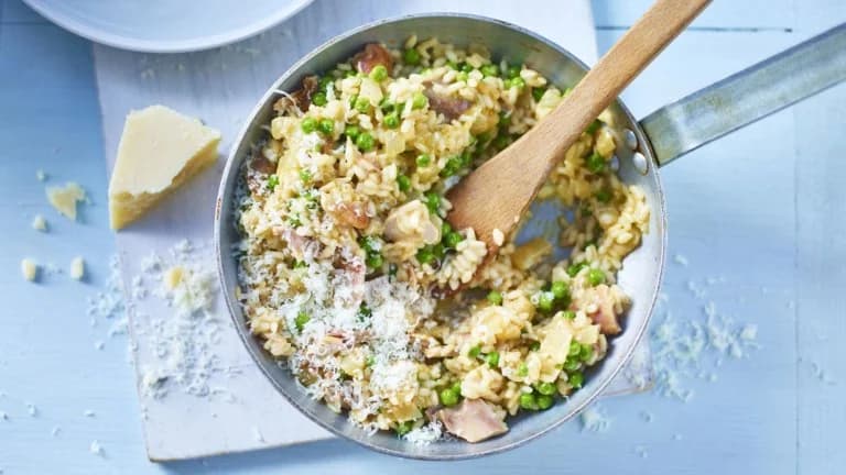 Rezept: Risotto mit Huhn und Erbsen