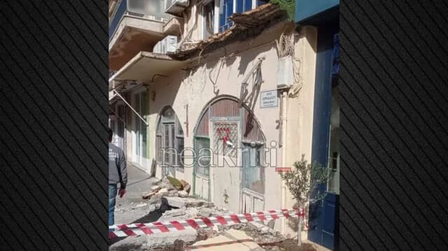 Ρέθυμνο: Κατέρρευσε τμήμα παλιού κτιρίου – Χωρίς τραυματισμούς