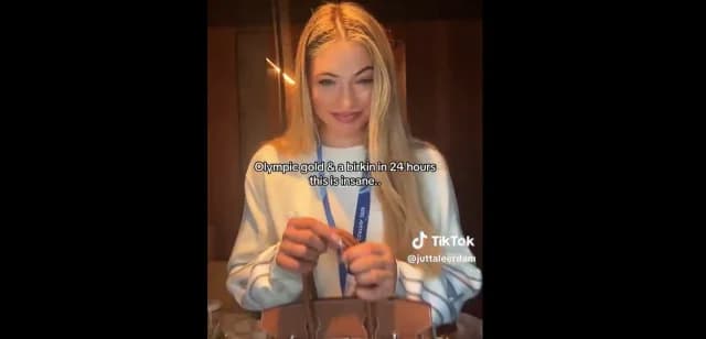 Jutta Leerdam feiert Olympiagold mit Birkin Bag