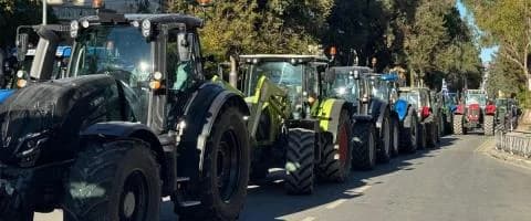 חקלאים מפגינים נגד הסכם מרקוסור בניקוסיה