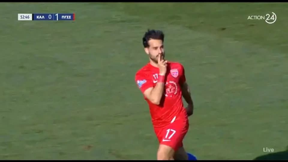 Kritikos le da la ventaja al Panionios con un gol en Kalamata (video)