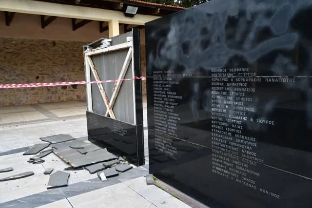 Βανδαλισμοί στο μνημείο των 200 στην Καισαριανή