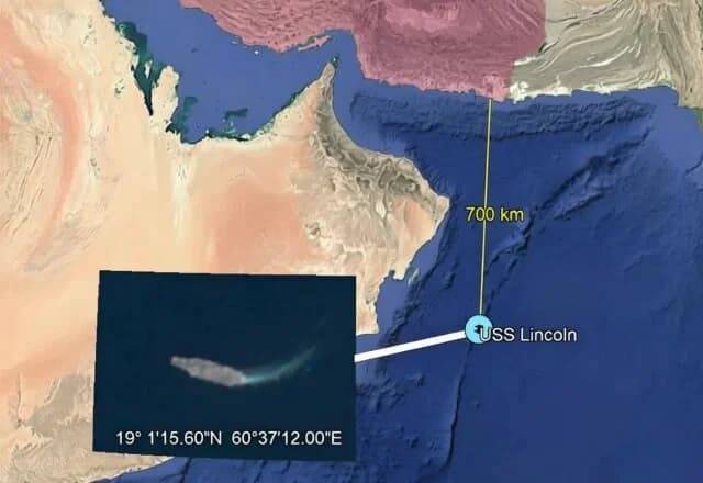 Satellitenbilder entdecken Flugzeugträger Abraham Lincoln im Arabischen Meer