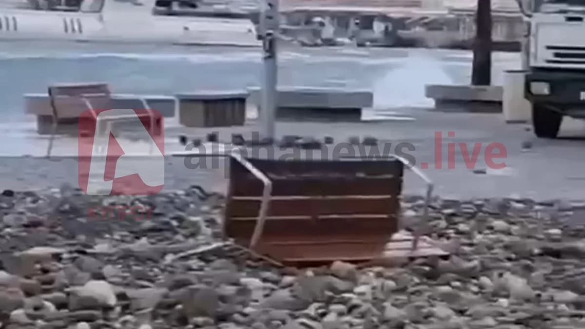 Schäden in Paphos nach Seesturm