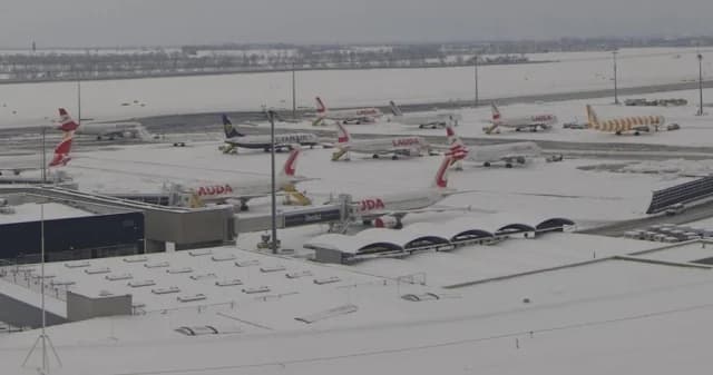 Austria: Aeropuerto de Viena Afectado por Fuertes Nevadas
