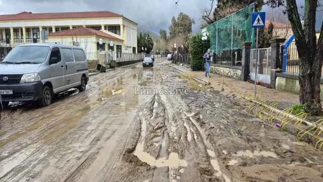 Myrina, Lemnos: Graves daños por el mal tiempo