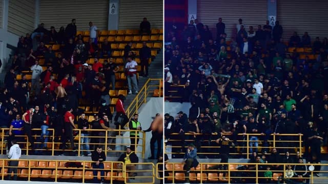 Basketball-Pokalfinale: Olympiacos- und Panathinaikos-Fans zusammen auf derselben Tribüne