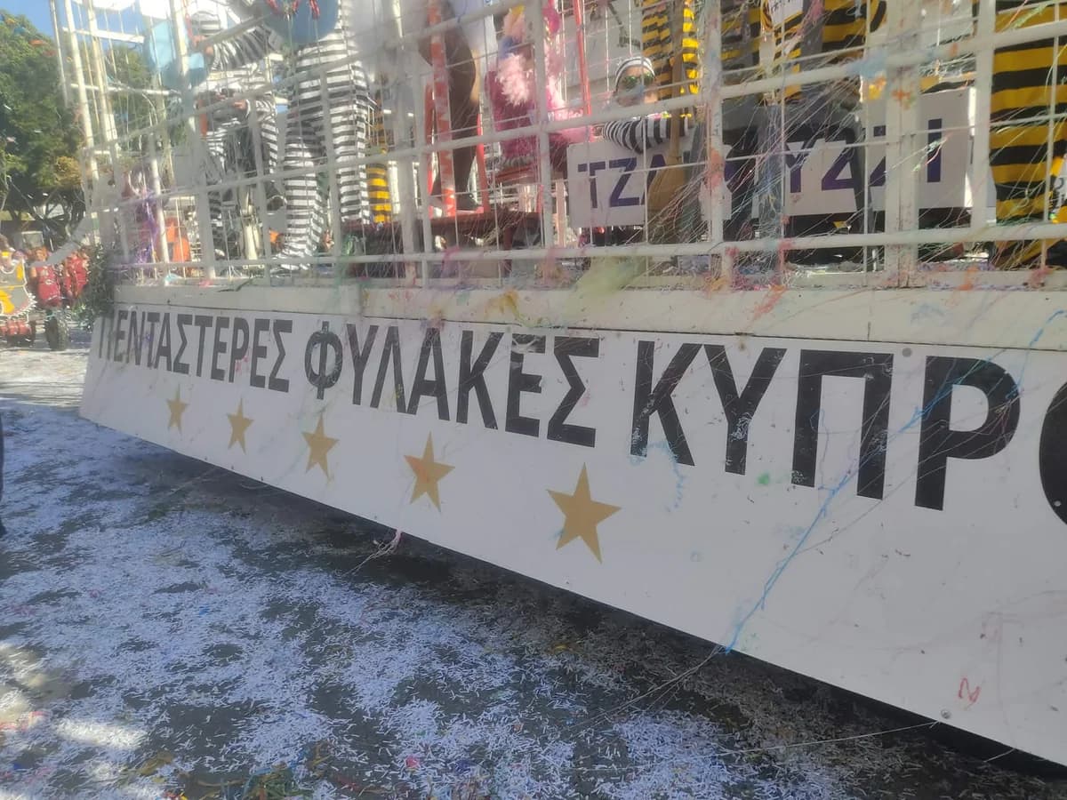 Satirical Float on Prisons at Limassol Carnival Parade
