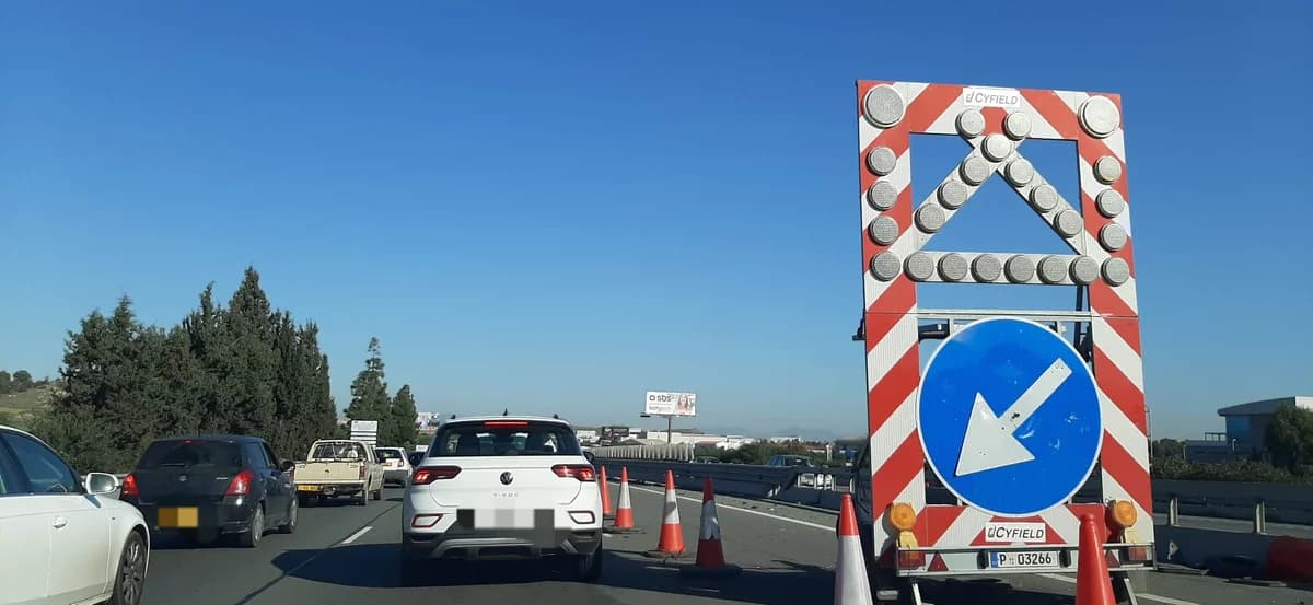 Κυκλοφοριακές ρυθμίσεις στον αυτοκινητόδρομο Λεμεσού-Πάφου