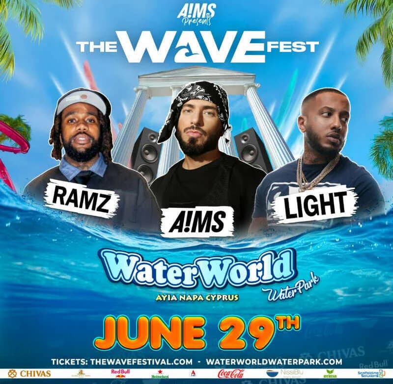 Первый Wave Fest с RAMZ, A!MS и LIGHT в Waterworld Ayia Napa