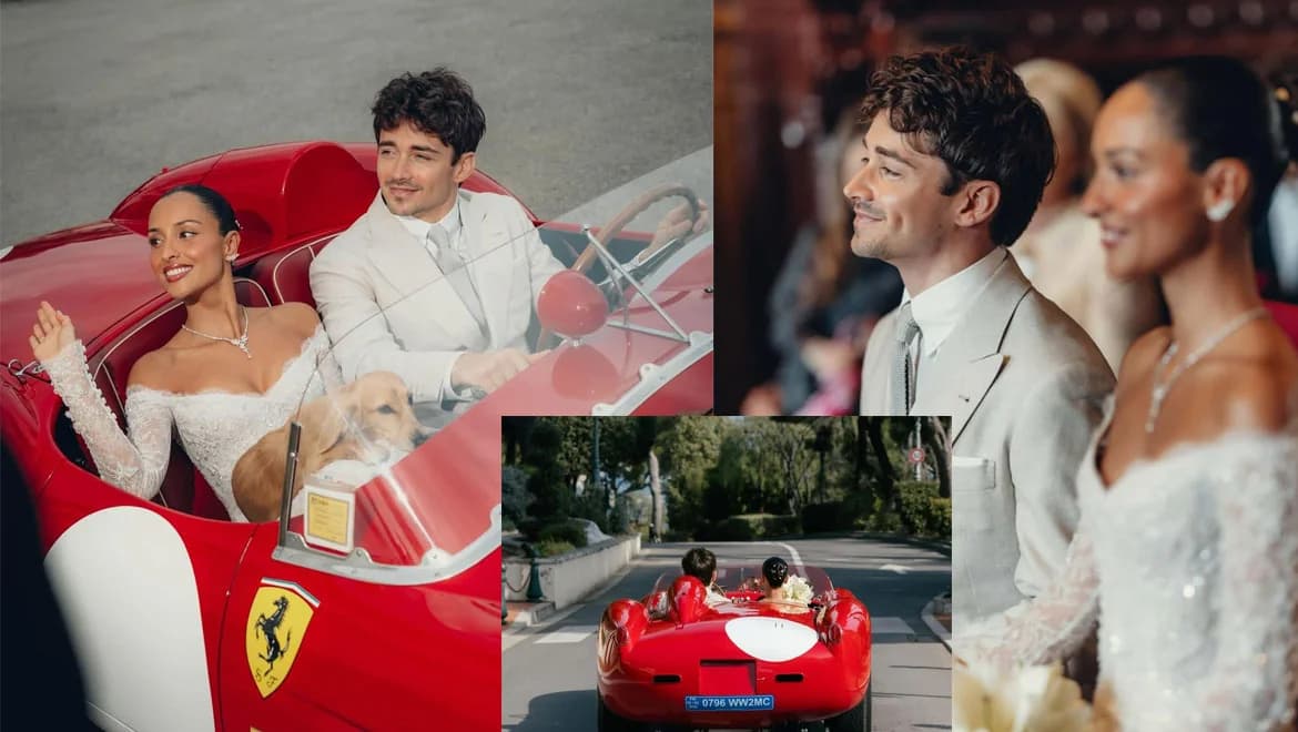 Charles Leclerc: Σαν παραμύθι ο γάμος του στο Μονακό με Ferrari εποχής