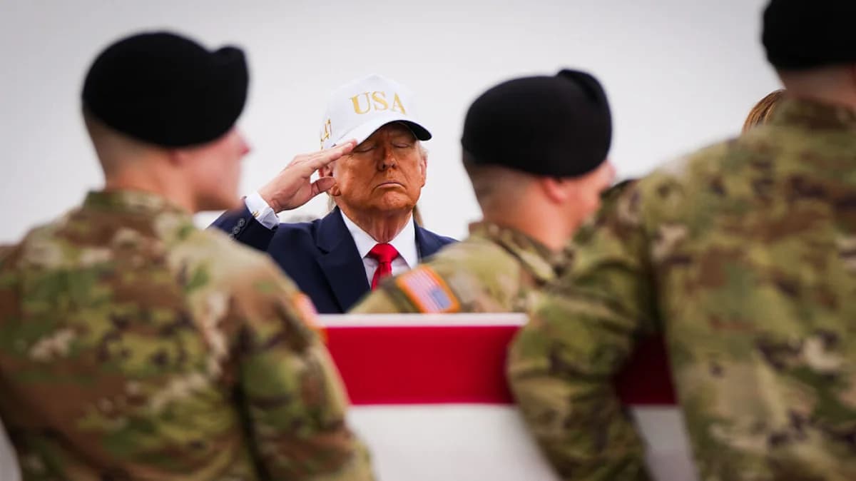 Трамп принял останки американских солдат, погибших на Ближнем Востоке
