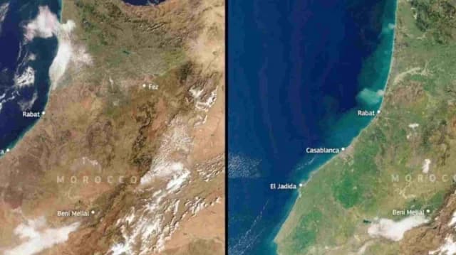 Imágenes satelitales revelan cambios en Marruecos