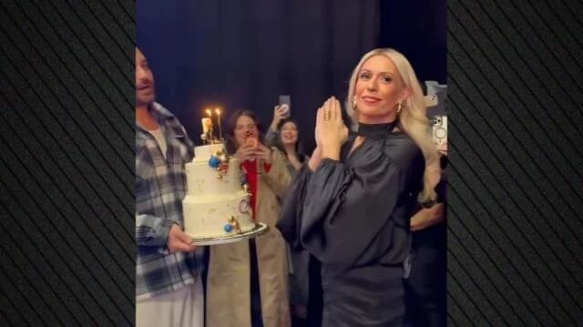 Birthday Surprise for Maria Bakodimou on Set