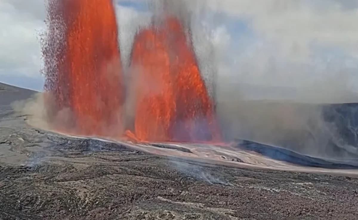 El volcán Kilauea en Hawái entra en erupción: Fuentes de lava alcanzan los 300 metros