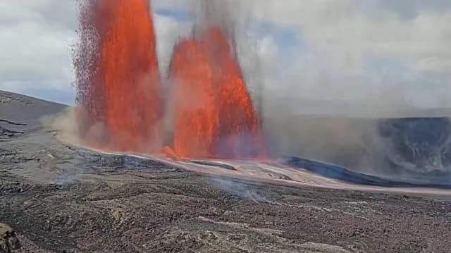 Erupción del volcán Kilauea en Hawái: Fuentes de lava alcanzan los 300 metros