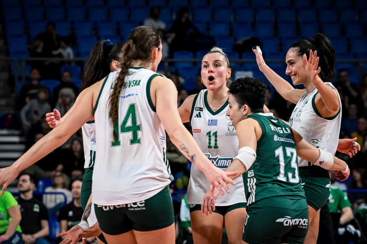 Panathinaikos BC gratuliert Volleyballteam zum Challenge Cup-Einsatz