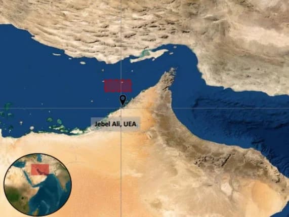 Container Ship Hit by Projectile off the UAE Coast