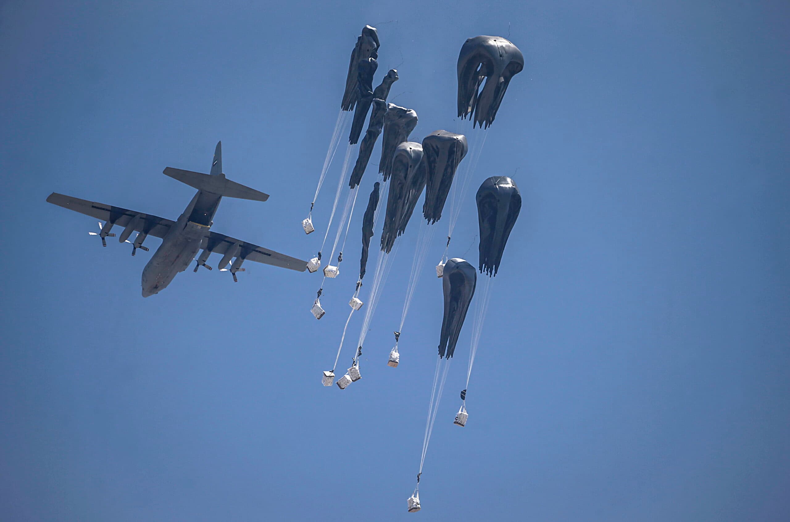 Jordan and UAE Airdrop 25 Tons of Aid to Gaza, Ship Intercepted