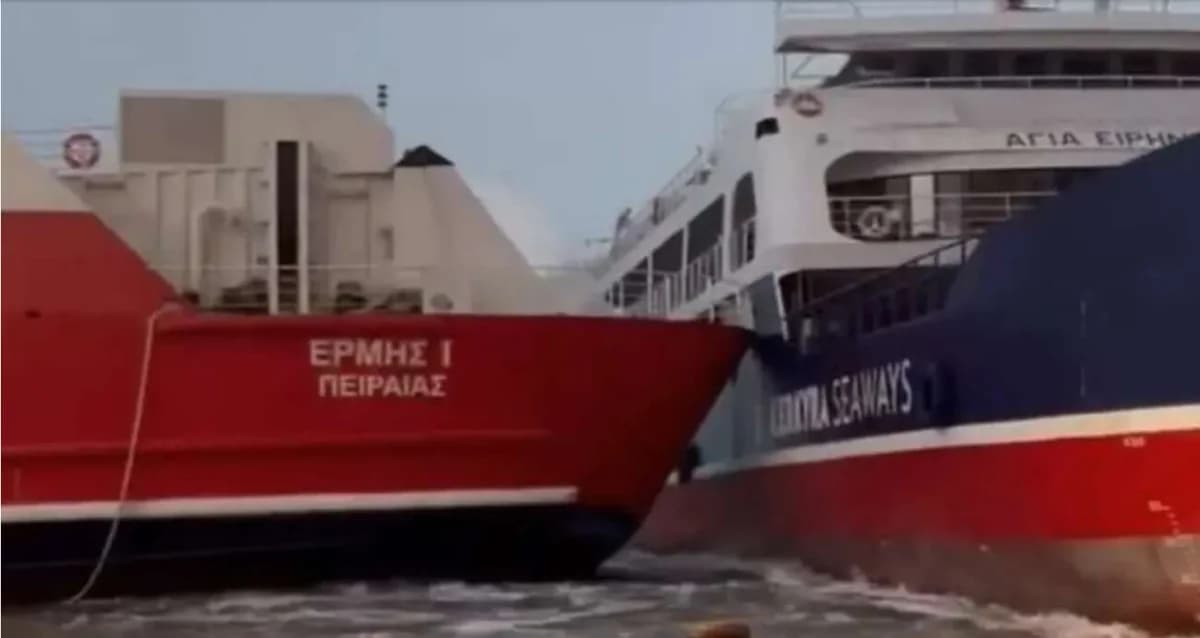 Igoumenitsa: Colisión de barcos en el puerto por rotura de amarras